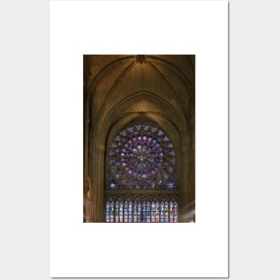 Notre Dame On The Inside - 5 - North Rose Window © Posters and Art
